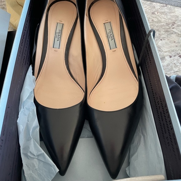 Prada Shoes - PRADA Pointed Toe Pump in Black